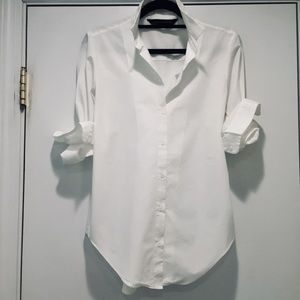 Zara Woman’s White Buttoned Down Top Size S